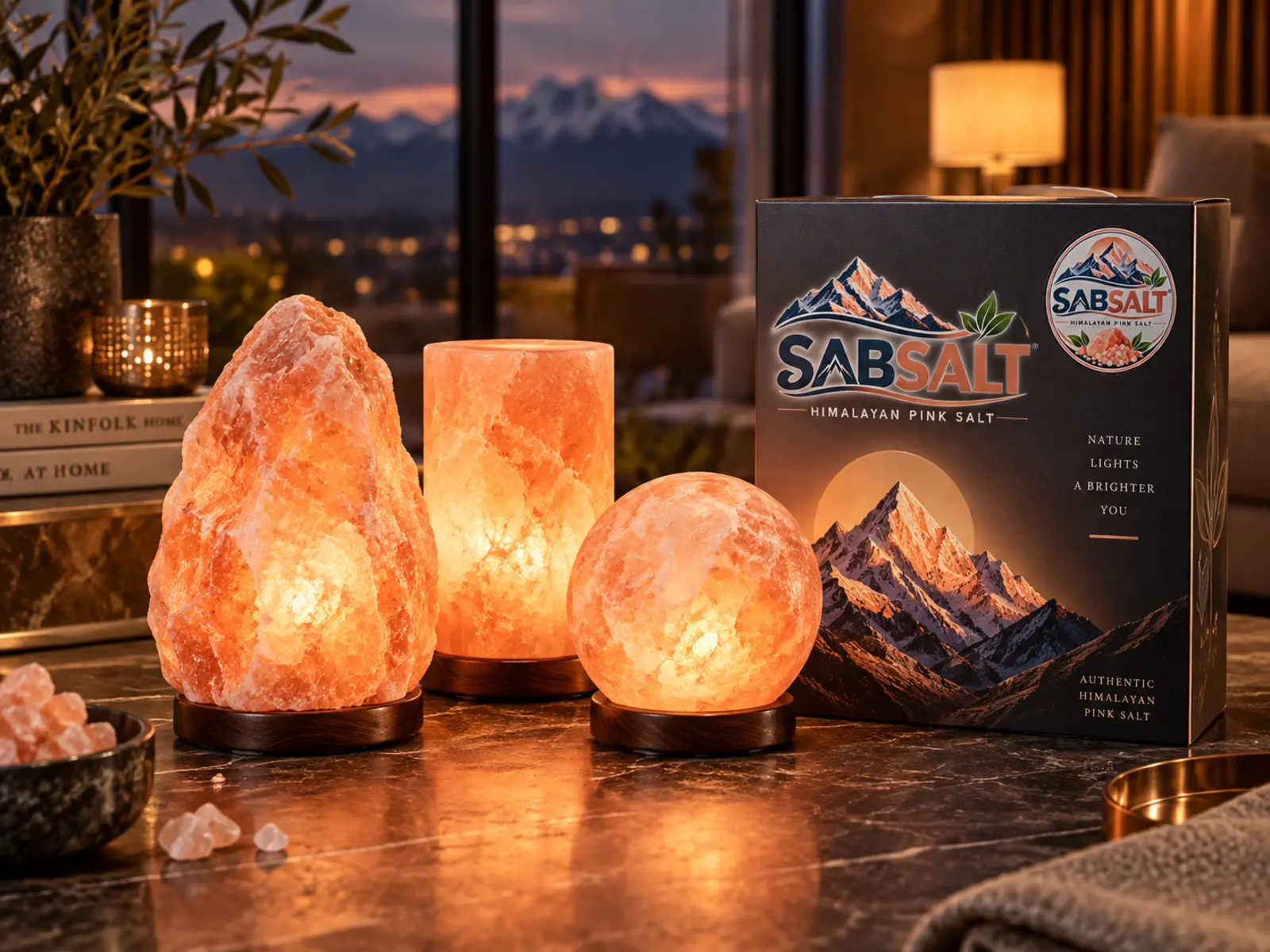 Salt Lamps in SABSALT branded presentation