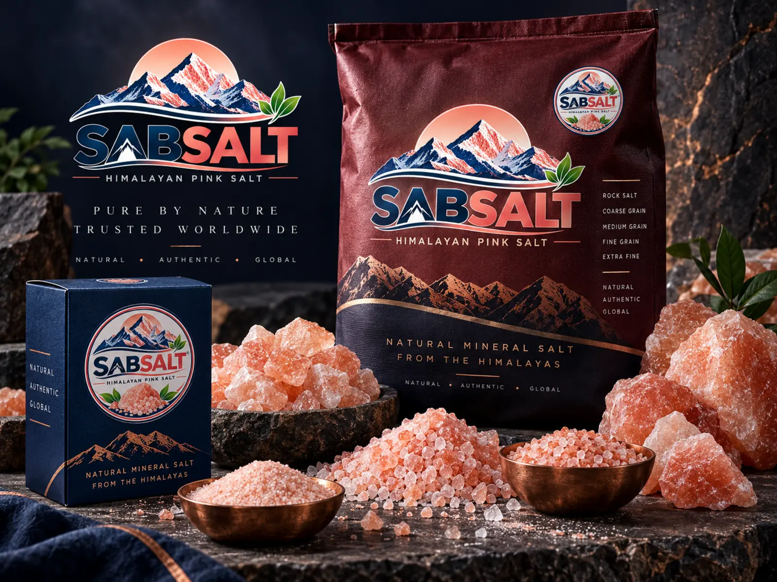 Raw & Crushed Salt in SABSALT branded presentation